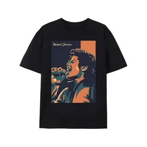 (Gift) Forever legendary singer, soul singing Michael Jackson graphic T-shirt Cotton Fabric