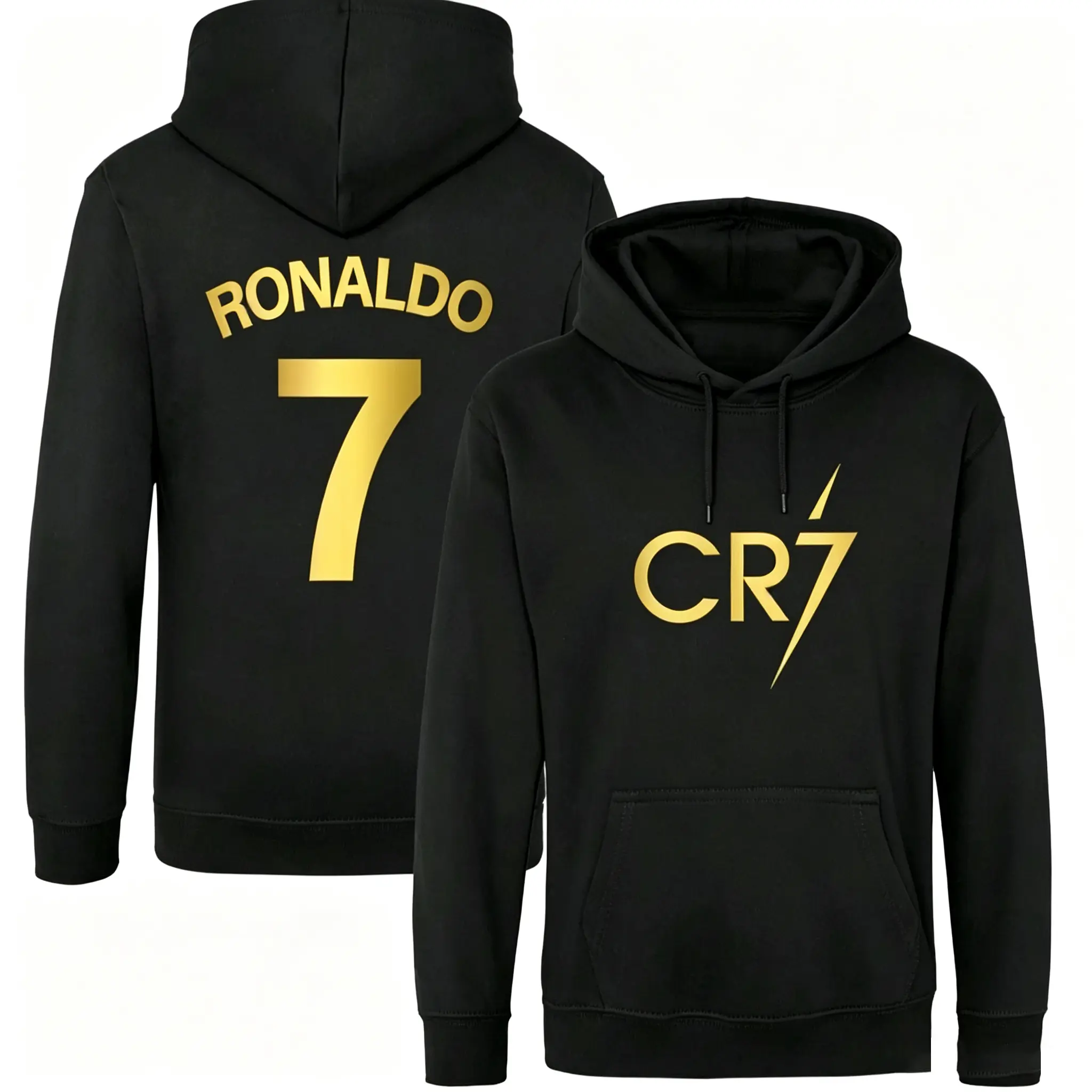 Ronaldo 7 Hoodies Men's Stylish Medium Long Sleeve Pullover, Perfect for Sports and Casual Events