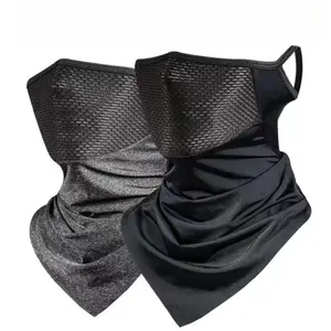 Summer Outdoor Breathable "Ice Silk" Balaclava — Sun Protection Cycling Face Mask, Ear-Loop Triangle Scarf, Face & Neck Gaiter