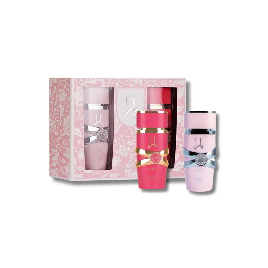 Lattafa Yara & Yara Candy Perfume Gift Set for Women, Long Lasting Eau De Parfum with Spicy Citrus & Vanilla Floral Notes, Signature Scent, 2-Pack, 3.4 fl oz, Long Lasting Perfumes, Women Perfumes