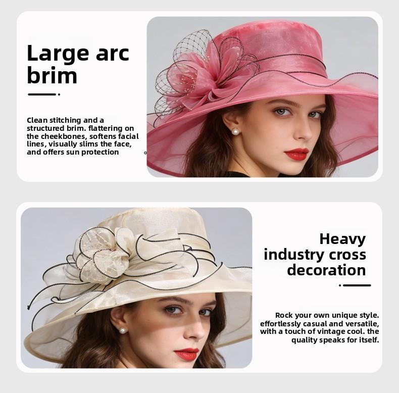 Women's Organza Church Kentucky Derby Fascinator Bridal Tea Party Wedding Hat