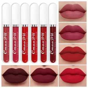 10Pcs Dark Red Liquid Matte Lipstick Lipgloss Set for Women, labiales mate 24 horas originales matte larga duracion 24 Hour Lipstick Lip Stains Long Lasting Waterproof