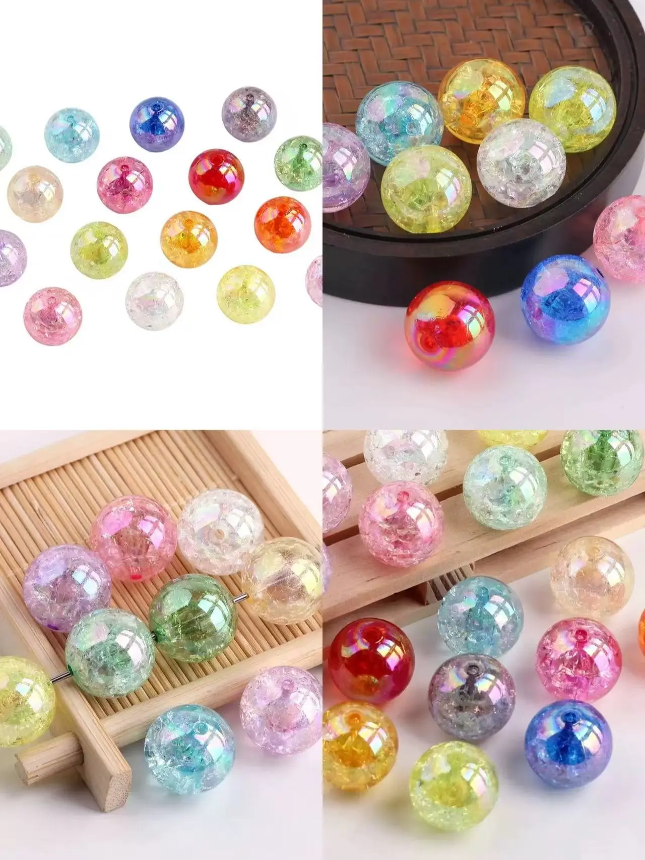 Connie-A9-Candy Color Crackle Floral Round Beads