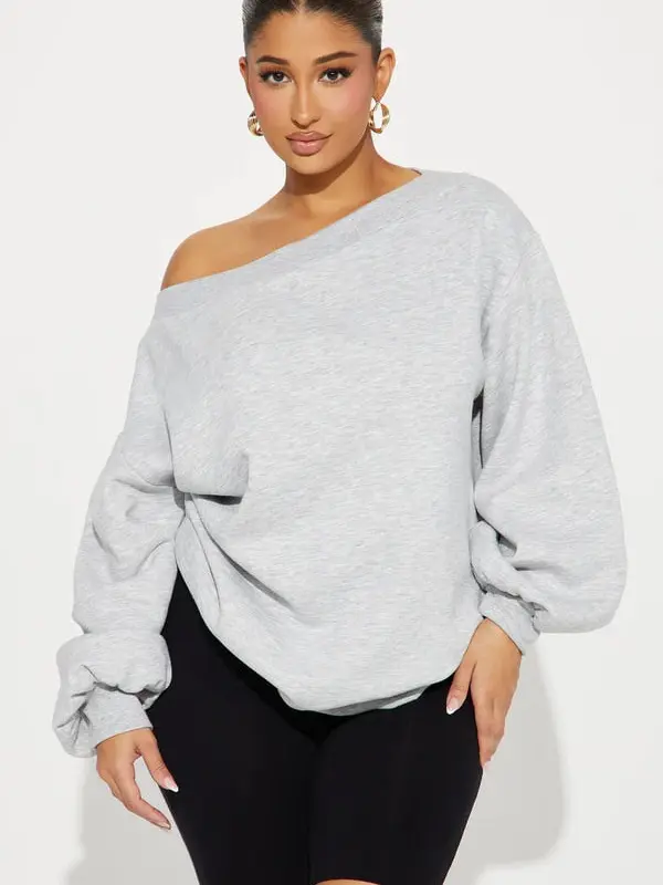 Vera Off Shoulder Oversized Sweatshirt