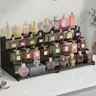 Lifewit 12-Inch 4-Tier Plastic Display Stand with Decorative Fences, Sturdy Lightweight Storage Holder & Rack for Perfume, Fragrance & Cologne, Vanity Organizer & Storage, Room Decor