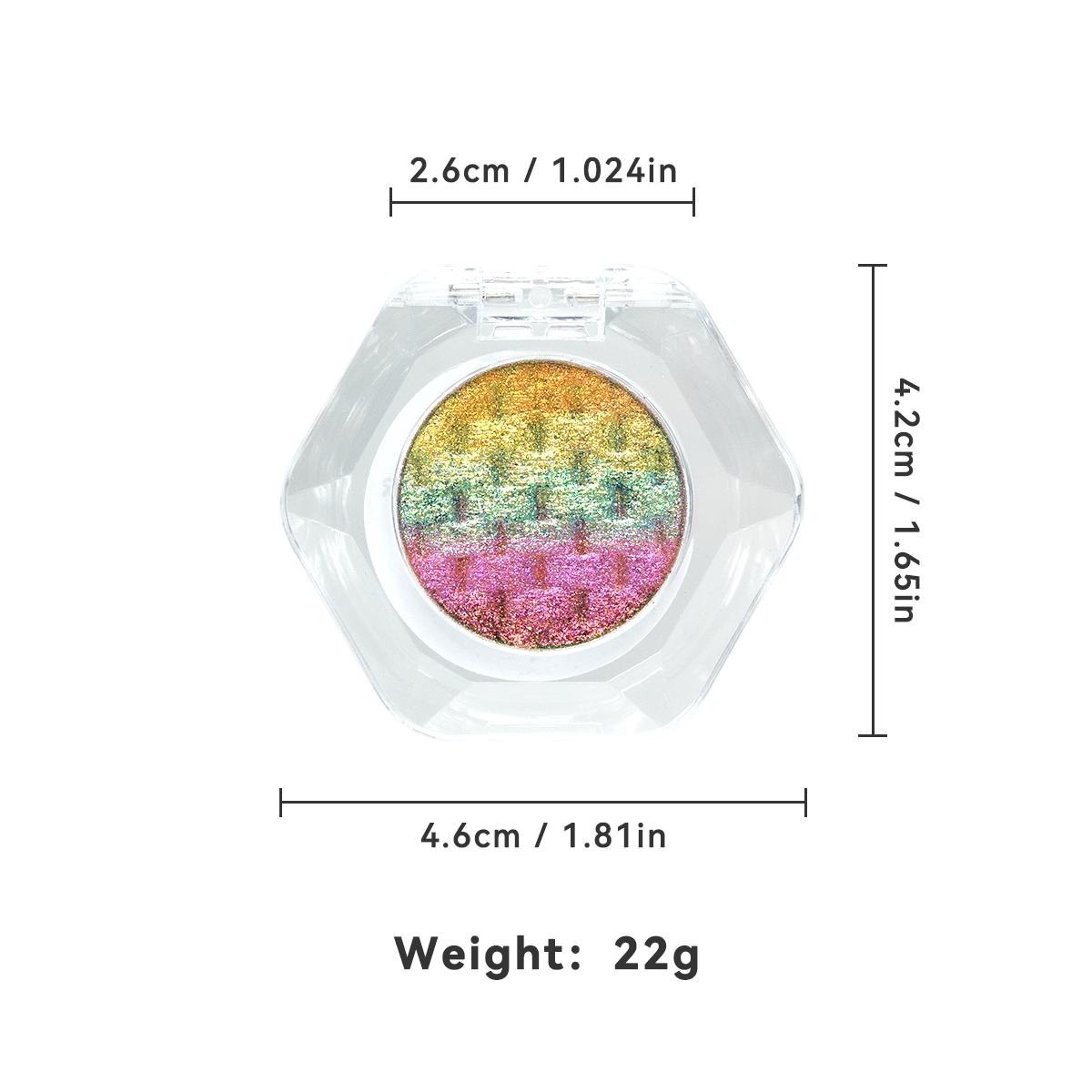 Ourbella rainbow highlighter&eyeshadow, sparkly shimmer glitter eyeshadow, high pigmented, talc free, long lasting