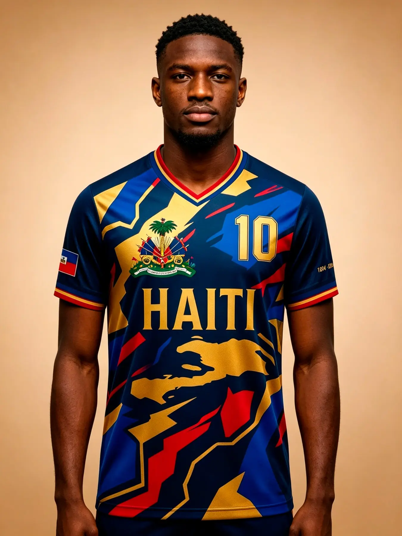 JKLVZOE 2026 Haiti Team Soccer Jersey, Unisex Fan Edition Quick-Dry Football T-Shirt, Moisture-Wicking Breathable Fabric, Stadium Match Day Essential, Lightweight Training Tee for Teamwear, Athletic Top
