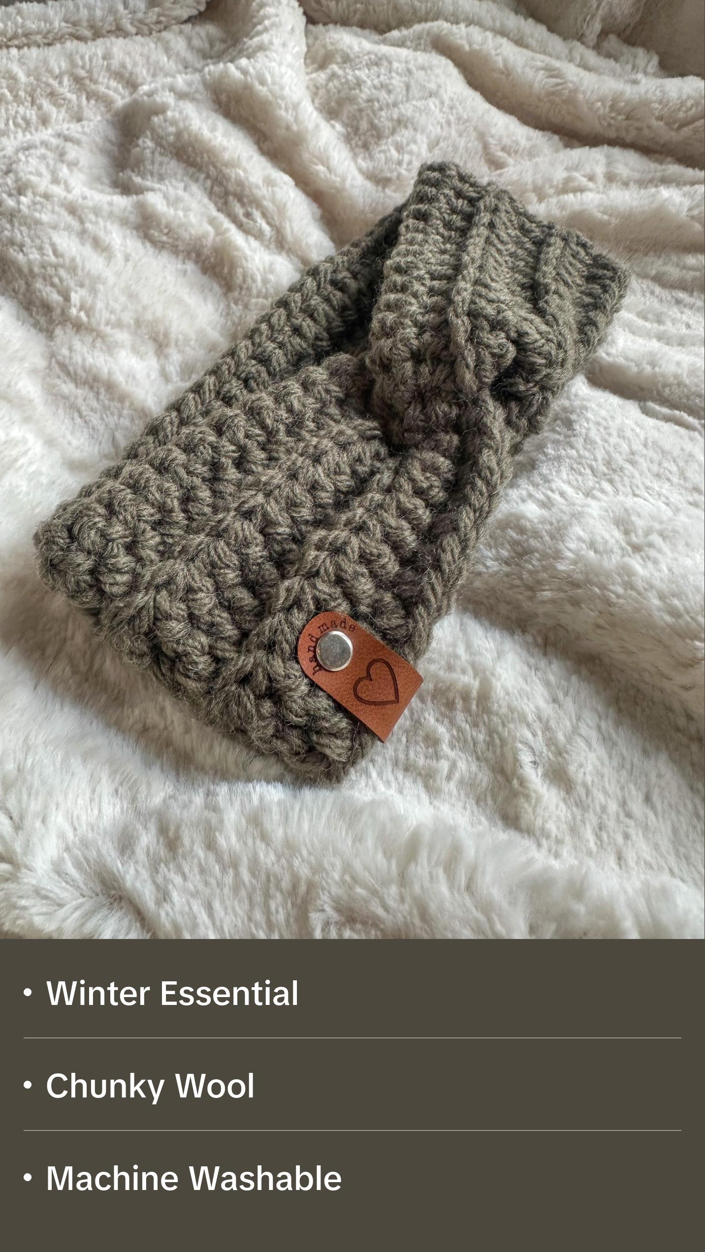 Chunky Crochet Ear-warmer / Headband - Small Adult