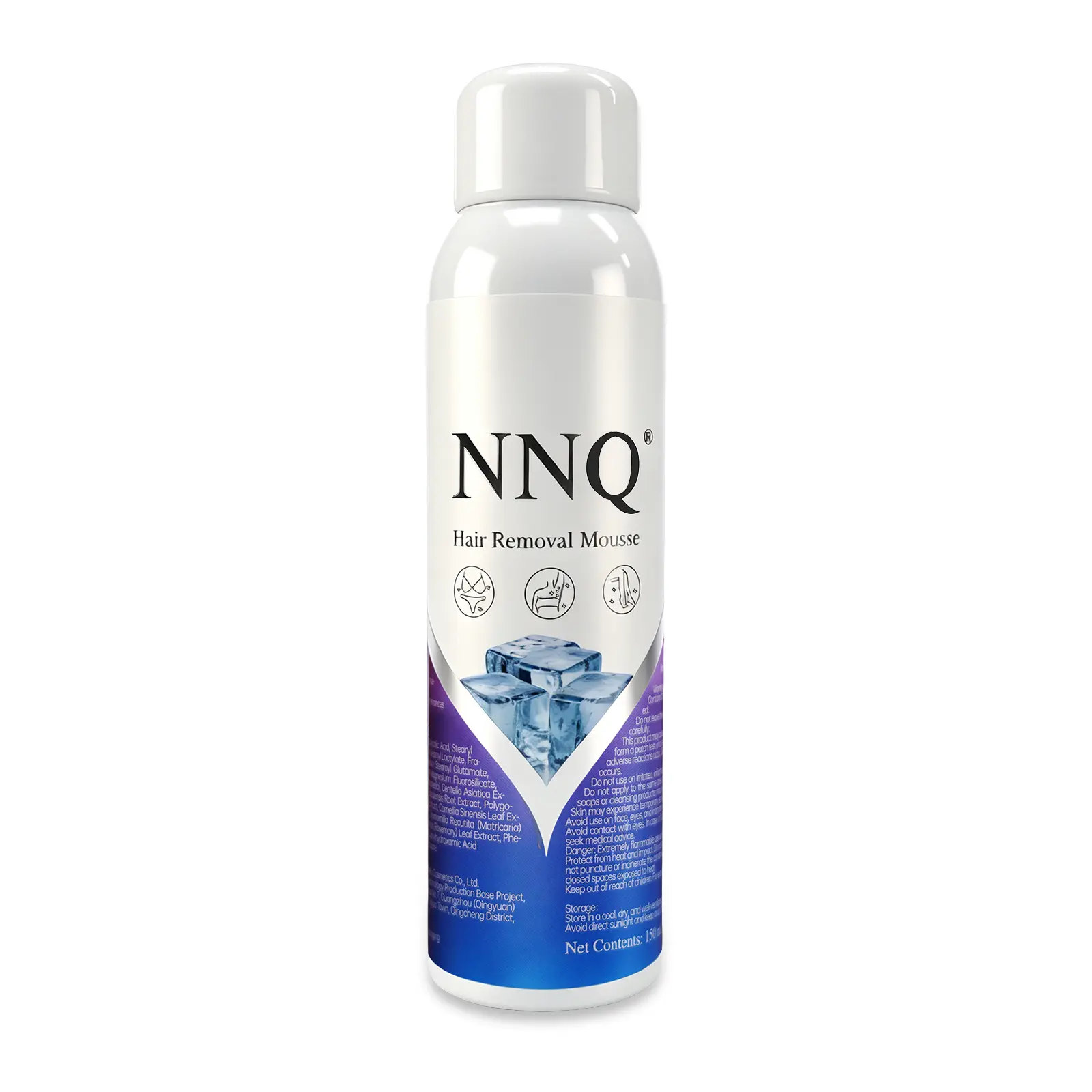 Hair Removal Mousse Spray - Fast Acting Depilatory and Painless Hair Remover for Gentle Body Care, Suitable for Arms, Legs & Bikini Line, Home Hair Removal