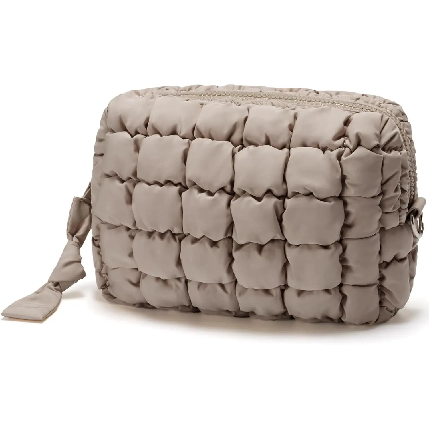 Quilted Makeup Bag Puffy  Bag Cute Puffer Travel Toiletry Bag for Women, Large Makeup Pouch for Purse Quilted  Pouch for Essentials Toiletries, Christmas for Women, Girls