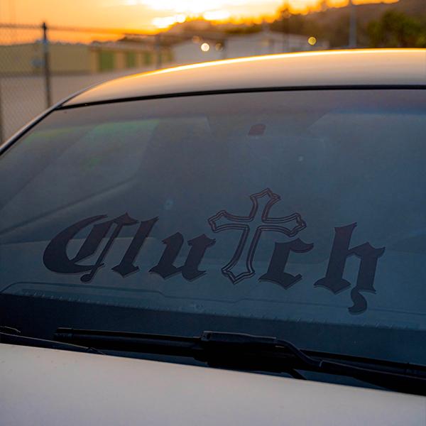 Clutch Windshield Banner V2 - Limited Edition 24" x 4.8" Banner for Your Next Adventure