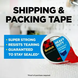 1.88 in. x 54.6 yds. Heavy Duty Shipping Packaging Tape with Dispenser (2-Pack)