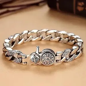 silver-plated rotating fashion bracelet - the perfect accessory for everyday wear, an ideal gift for friends and family, and also suitable for women.