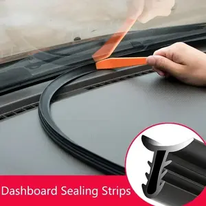 Car Panel Sealing Strip Adhesive, Dashboard Acoustic Insulation Rubber Strips, Universal Weatherstrip, Car Interior Accessories, Dashboard Accessory