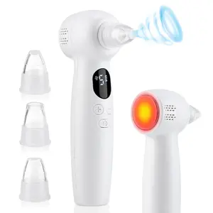 Multifunctional Blackhead Remover Vacuum with Hot Compress, 5 Suction Levels & 3 Heat Settings, Electric Pore Cleaner for Whiteheads, Excess Oil & Clogged Pores