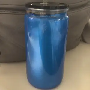 16oz Acrylic Snow Globe Tumbler - Blue Mica Powder