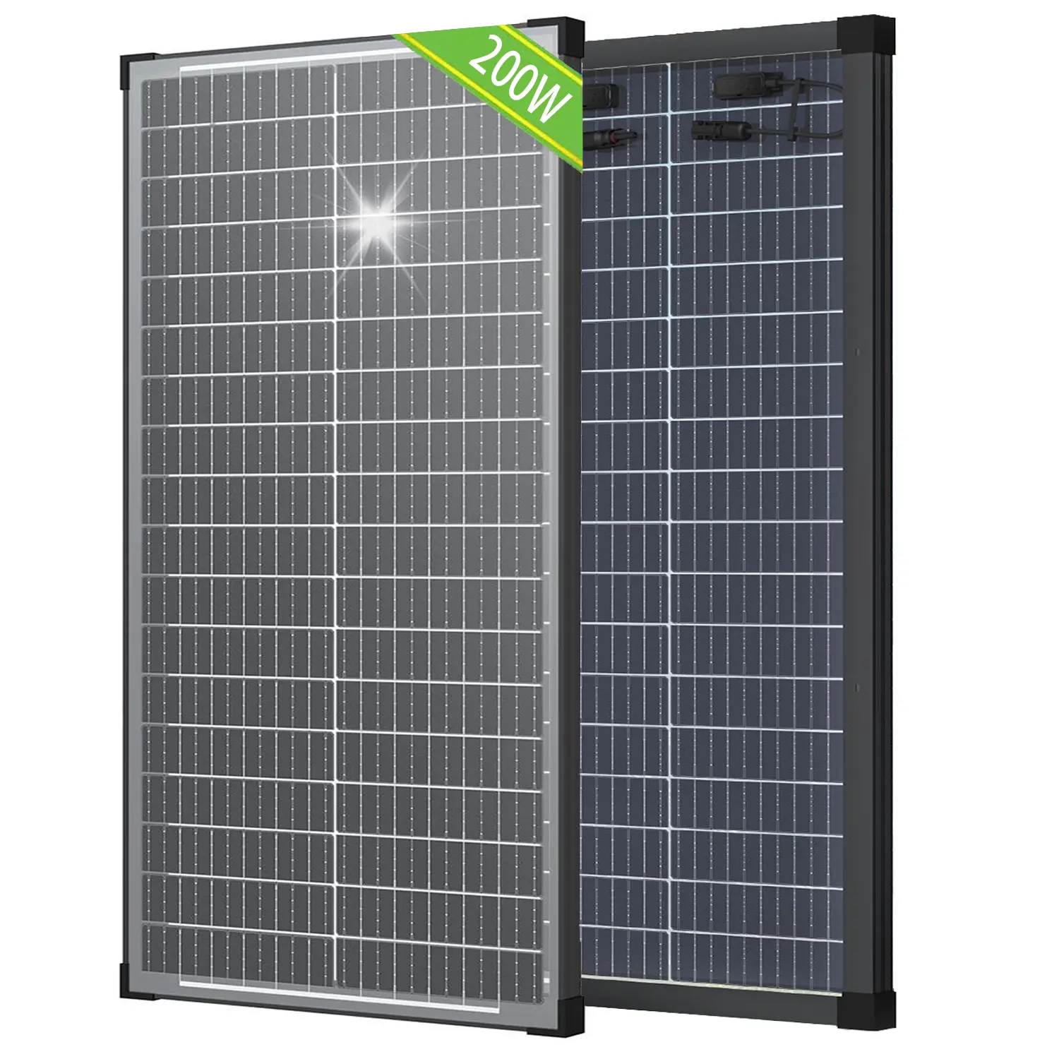 200W Bifacial Solar Panel, Dual-Sided High-Efficiency Monocrystalline PV Module, 2 Pack 12 BB 100W Monocrystalline 25% High-Efficiency PV Modules, Reliable Off-Grid Power for RV, Camper, Boat, Cabin, Farm, Shed, TikTokShopBlackFriday