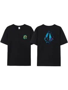 Volcom Obsidian men's and women's T-shirts, women's and men's short sleeved tops, summer fashion, high-quality plus size