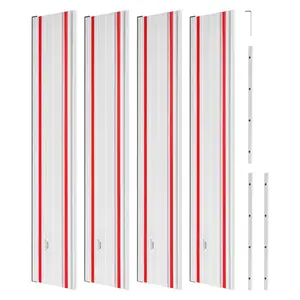 VEVOR Track Saw Guide Rail, 110-Inch Cutting Range, Kit Includes 4x 27.5 in Aluminum Extruded Guide Rails and 3 Connectors, Compatible with Makita, Festool WEN Track Saws, for Woodworking Projects