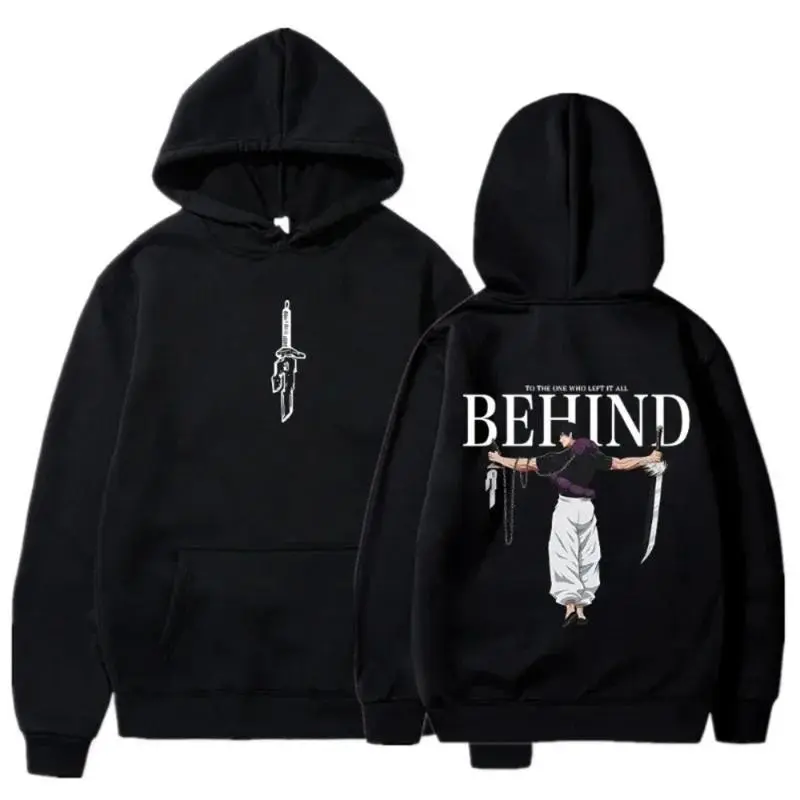 fleece-lined hoodie,Jujutsu Kaisen Anime Hoodies Men Women Fushiguro Toji Manga Hooded Pullover Gothic Sweatshirts Hip Hop Streetwear Menswear Casual Aesthetics