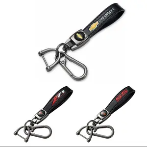 Classic Chevrolet/SS/AT4/Z71 Keychain - Vintage styleLeather & Distressed Metal Finish | Retro Car Accessory forAmerican Muscle Fans