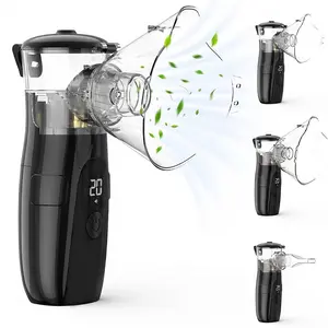 Portable Mesh Inhalation Device | Suitable for Adults & Children | 3μm Ultra-Fine Mist | Dual Modes + 5-Min Auto Self-Cleaning | Low-Noise Silent Design | Handheld Design | USB Rechargeable | Includes Adult & Child Masks and Mouthpiece
