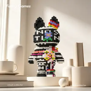 3D Puzzle Building Block Ornament, Home Office Decor, Party Decoration, Ideal Gift, Handmade Craft, Fine Carving, Lightweight Statue