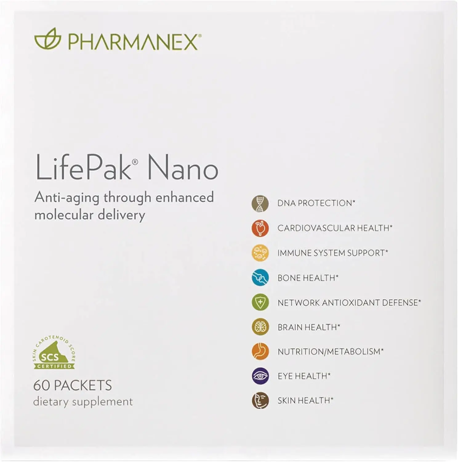 Nu Skin Pharmanex LifePak Nano Vitamin Daily Supplement, 60 Convenient Packets