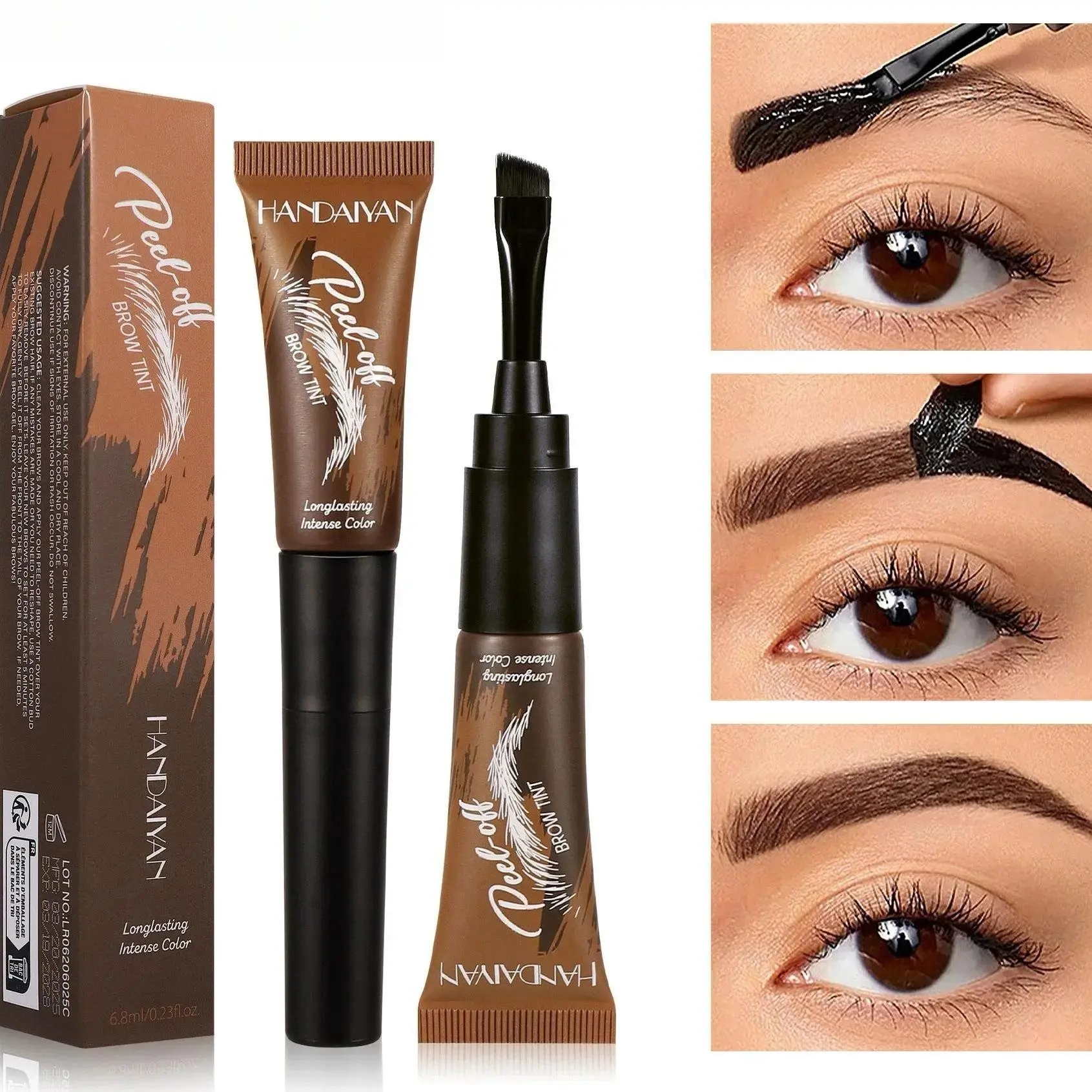 2026 New Tear-Off Brow Tint – Waterproof, Non-Fading, Long-Lasting Pigment for Precise Brow Definition & Effortless Wild Brow Looks - Easy-to-Use Makeup Tool for Women, Cosmetics, Eyebrow products