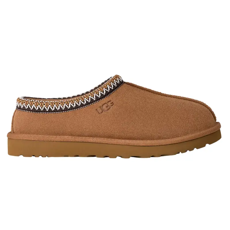 UGG Tasman II Slipper Chestnut Men's 1174671-CHE Brown Suede Cozy Warm Winter Lined Unisex Fuzzy Comfortable Everyday Walking Shoe Flipflop Footwear Boy Slide