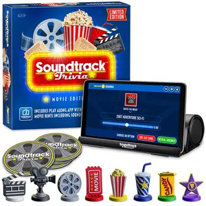 Soundtrack Trivia Limited Edition – Premium Music & Movie Party Game with Bluetooth Speaker & Collector’s Upgrades – Family Game Night Fun for Adults & Kids 8+