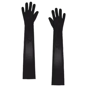 Norma Kamali Long Gloves in Charcoal