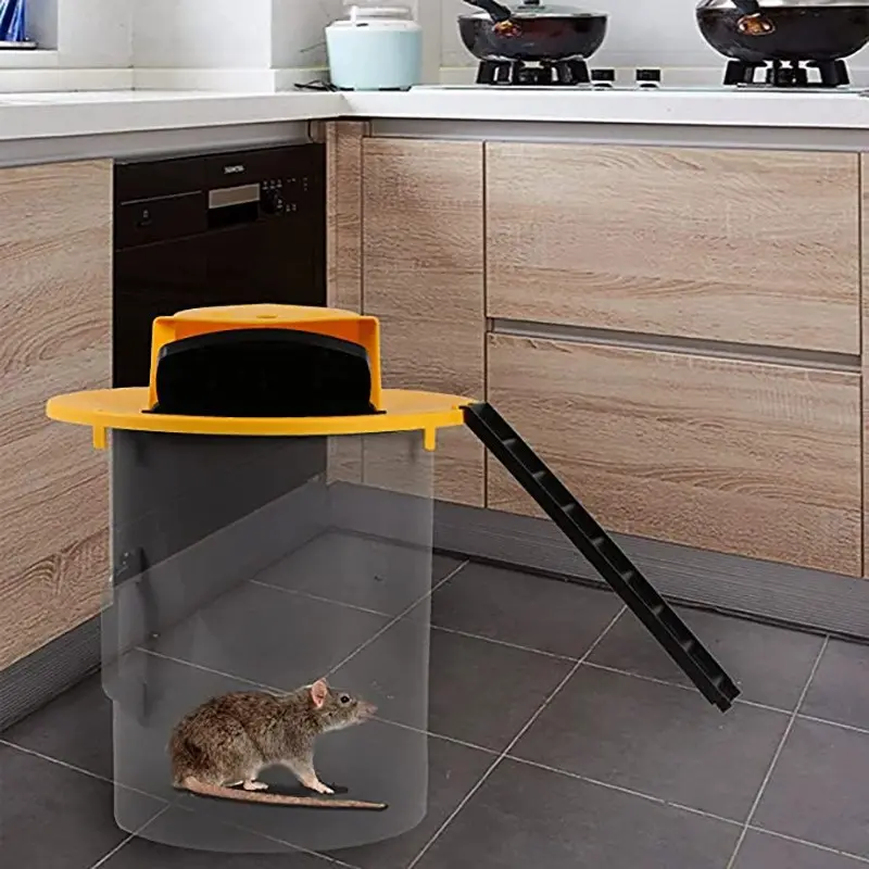 Multi-Catch Mouse Trap Bucket, Automatic Mouse Trap, Auto-Reset Design, Reusable & Effective Pest Control Solution, Ideal for Indoors & Outdoors