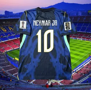 2026 Brazil away Blue #10 Neymar Short Sleeve Soccer Jersey