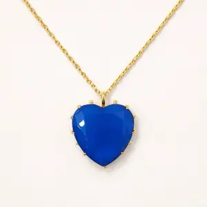 Blue heart necklace