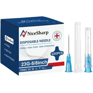 100PCS 23Ga 5/8 inch Needle Lab Accessories, Refilling Inks, Individually Packaged