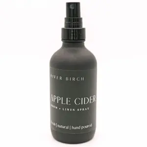 Apple Cider - 4 oz Black Glass Room + Linen Spray Fragrance Hand Fruit Scented