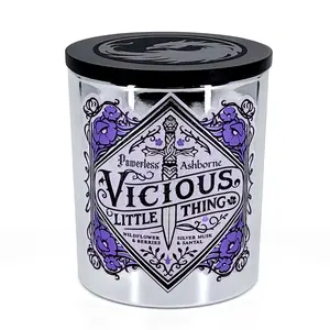 Vicious Little Thing - Powerless - Scented 8oz Candle - Wildflower, Berry, Musk, Santal - Natural Coconut Wax - 35 h Burn Time - Bookish Aroma and Decor - Officially Licensed