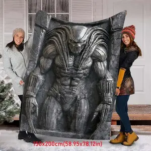 Monster Pattern Blanket, 1 Count Soft Throw Blanket, Air-conditioned Room Blanket, Warm Nap Blanket For Home & Office,Gift for Men & Women, Halloween