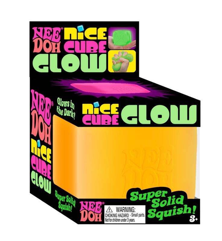 NeeDoh Nice Cube Glow Squishy Toy - Soft and Flexible Design for Kids