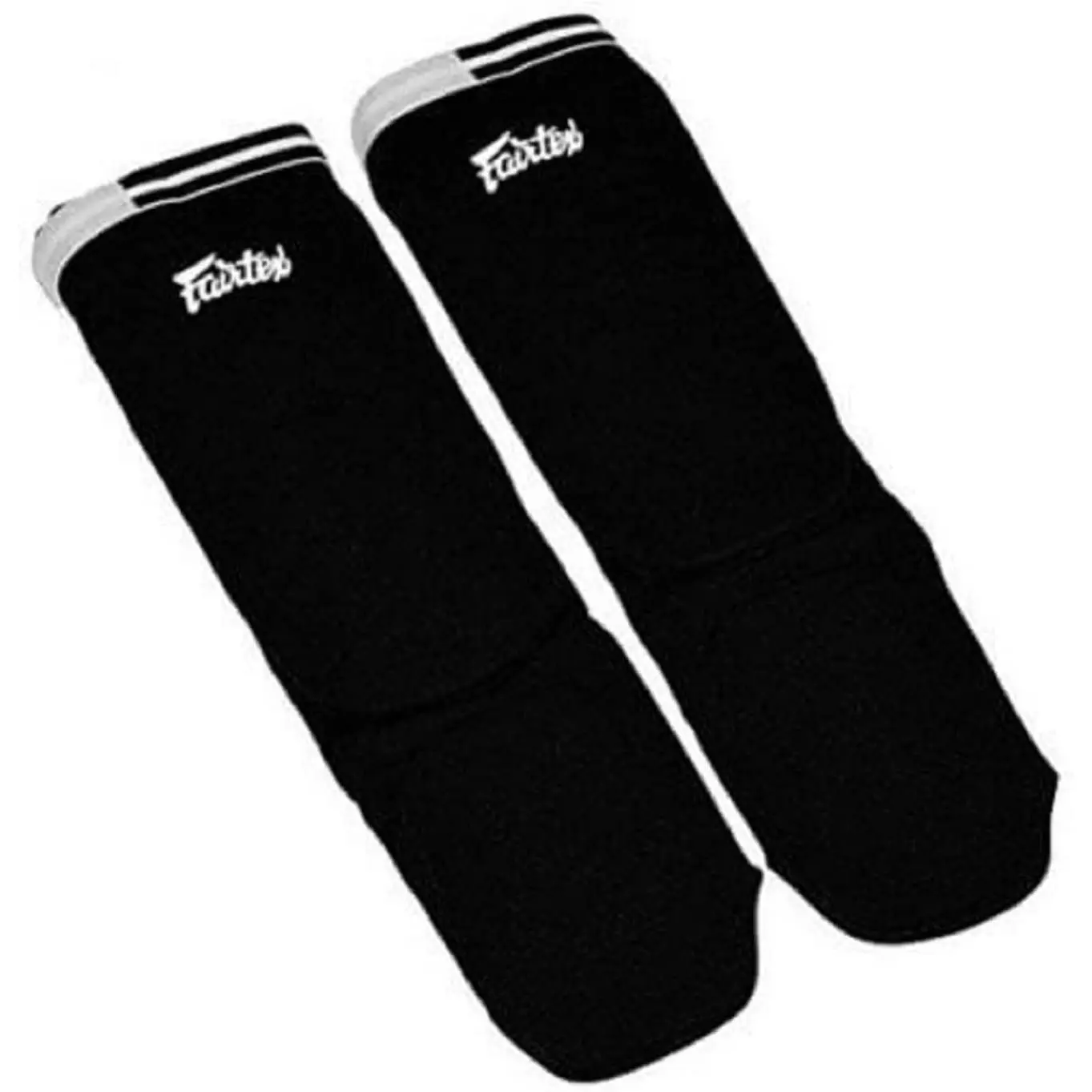 Fairtex SPE1 Padded Elastic Shinguards - Lightweight Sock-Type Protective Sleeve for Muay Thai, MMA, and Kickboxing Training, Built-In Padding Protective Gear