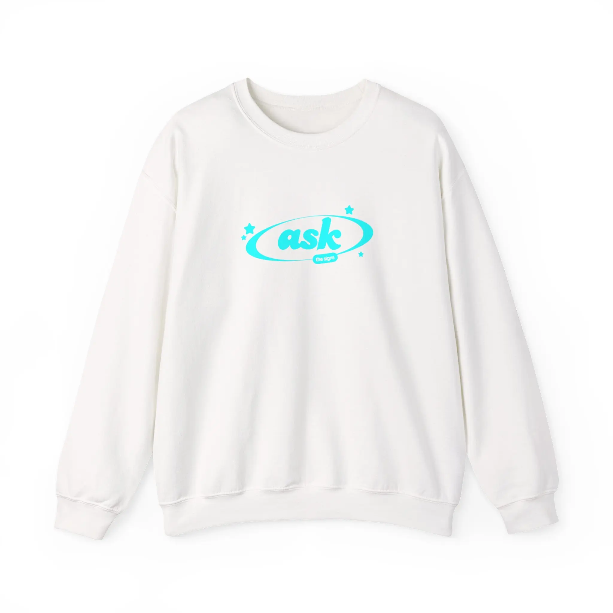 ask the signs (cyan) crewneck sweatshirt