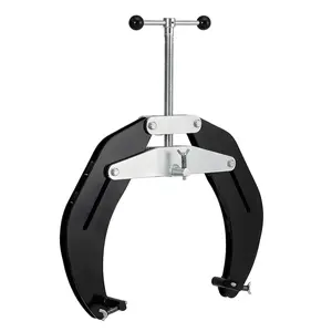 Garvee High Strength Steel Pipe Clamp - Ultra Quick-Acting Adjustable Tube Clamp with T-Handle & Rapid Adjustment Screws - Lightweight, Black - For Plumbing, Industrial, Hydraulic Applications