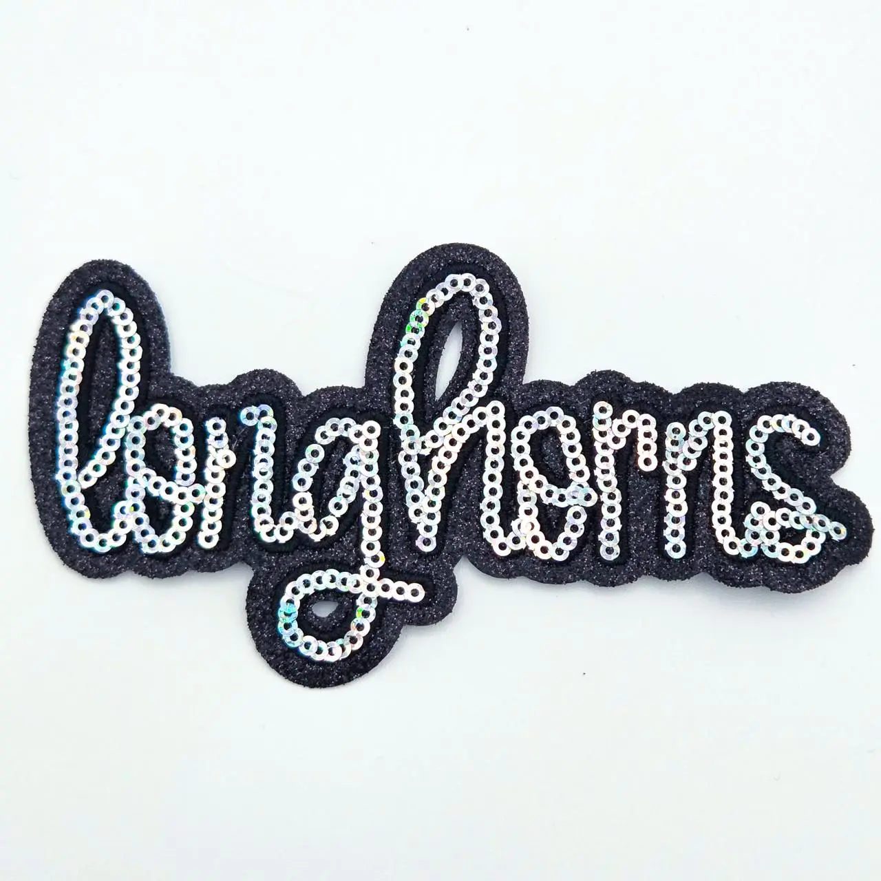 Longhorns Sequin Glitter Hat Patch – 5" Wide