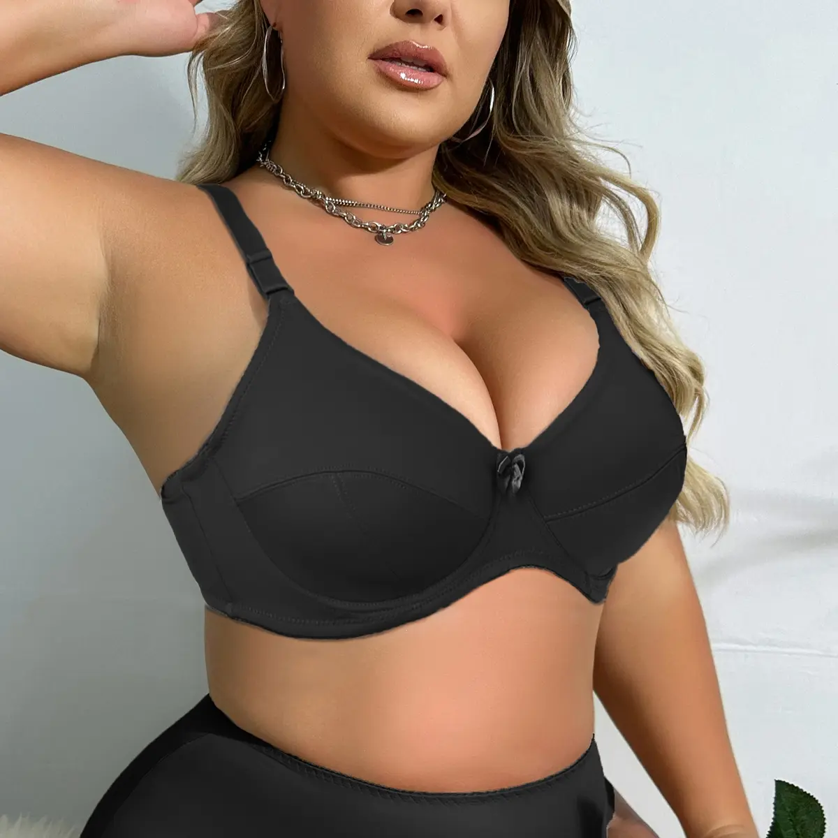 PariFairy Women's Plus Size Underwire Unlined Thin No-Padding Full Coverage Comfort Bra for E Cup, Fit for Womenswear Everyday Use