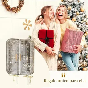 Wall Mounted Jewelry Organizer Storage Rack, 1 Count Clear Jewelry Display Rack, Jewelry Organizer, Home Organizer for Bedroom, Living Room, Office, Jewelry Cabinet