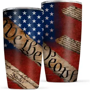 We The People Tumbler for Men American Flag Patriotic Coffee Tumbler for Mens 20 oz Vacuum Insulated Stainless Steel Travel Mug Gifts
