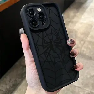 Spider Web Pattern Phone Case, Decorative Protective Phone Protector Cover, Phone Accessories Compatible with iPhone 7 8 11 12 13 14 15 16 Pro Max XR XS Max