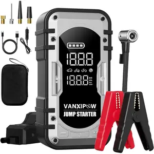 4500A 12V Car Jump Starter with Air Compressor 9L Gas 8L Diesel 150PSI 600 Lm LED Large Display Power Bank