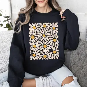 Vintage Daisies, Floral Design, Flowers Sweatshirt